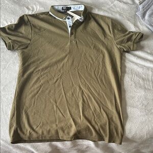 H&M Olive Polo Shirt with White Trim